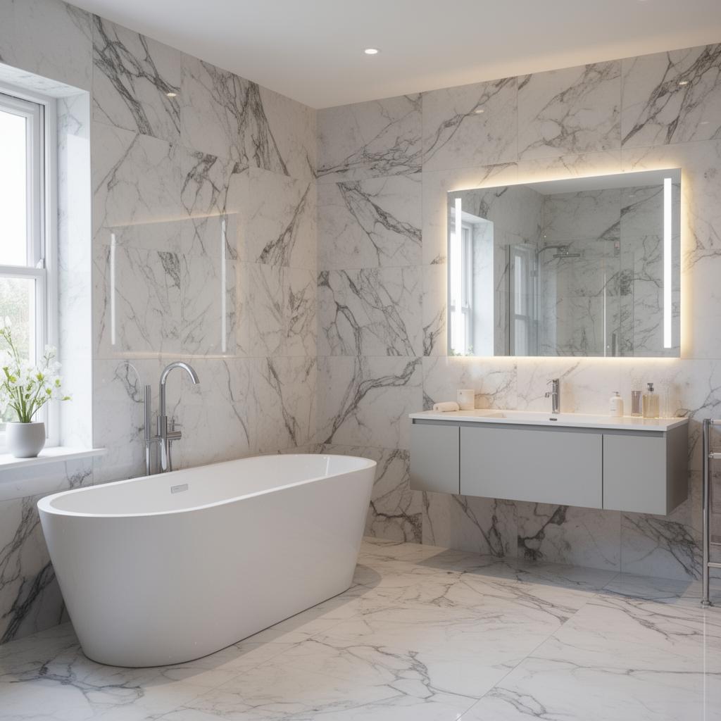 Marble freestanding suite in Christchurch