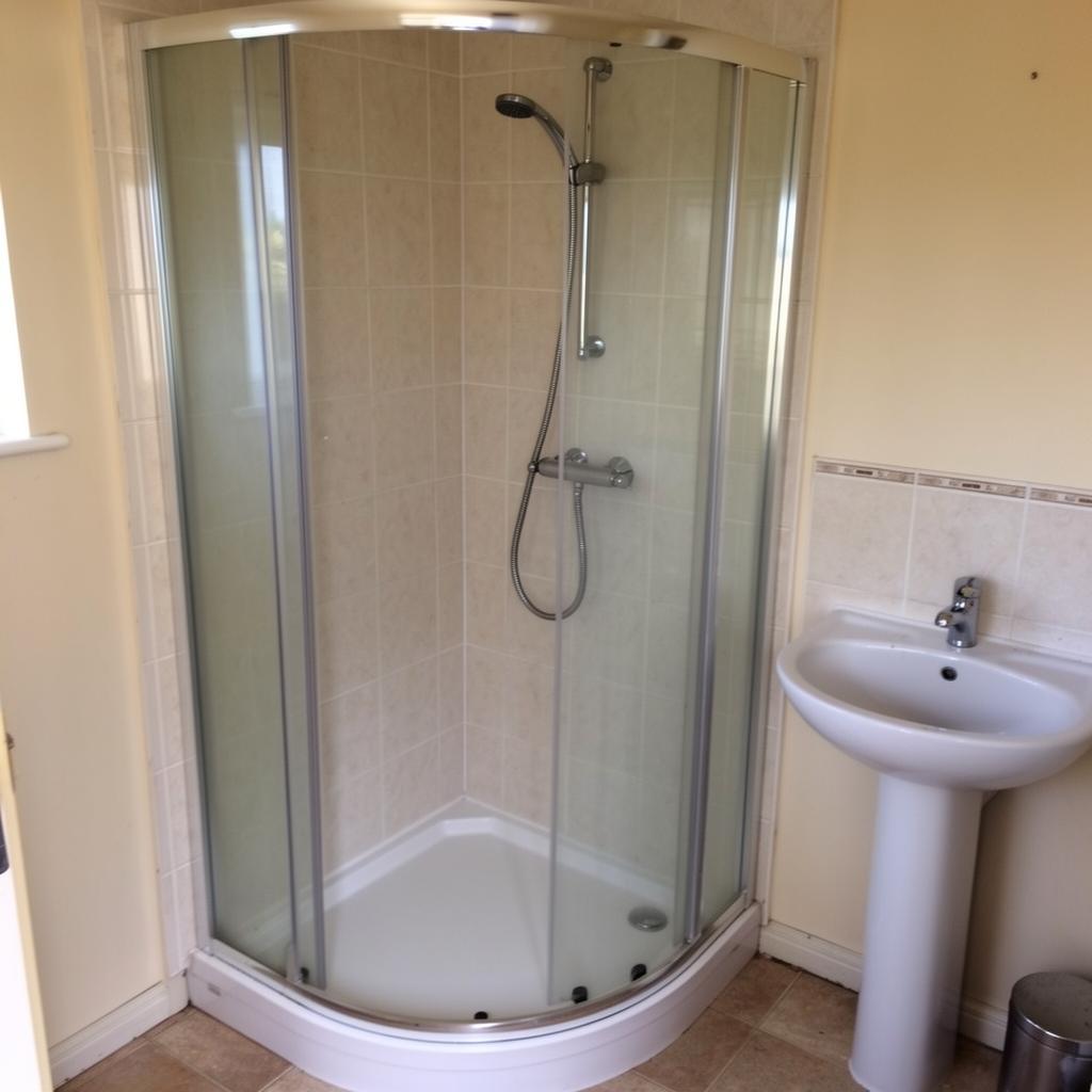 Curved glass shower enclosure in Poole